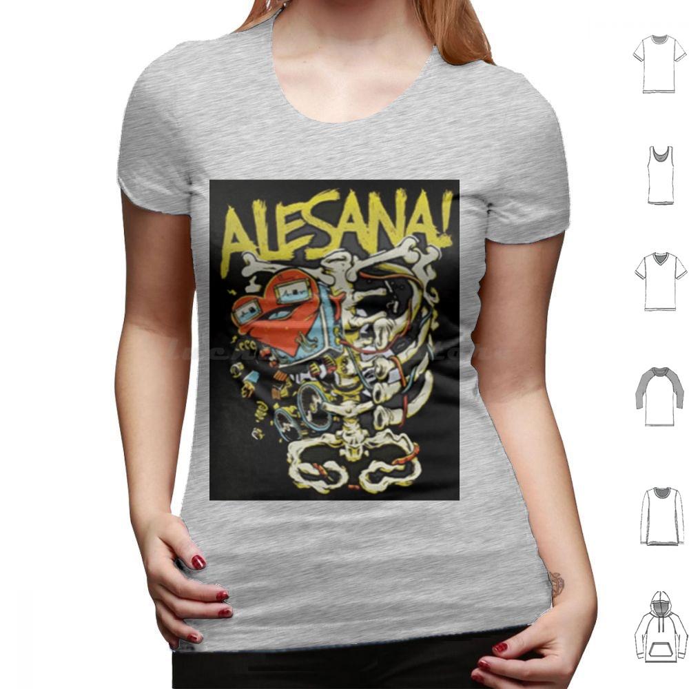Alesana 12 T-Shirt Große Größe 100% Baumwolle Alesana Skelett Herz Szene Emo Scenemo Punk Band Post-Hardcore Hardcore Goth Gothic