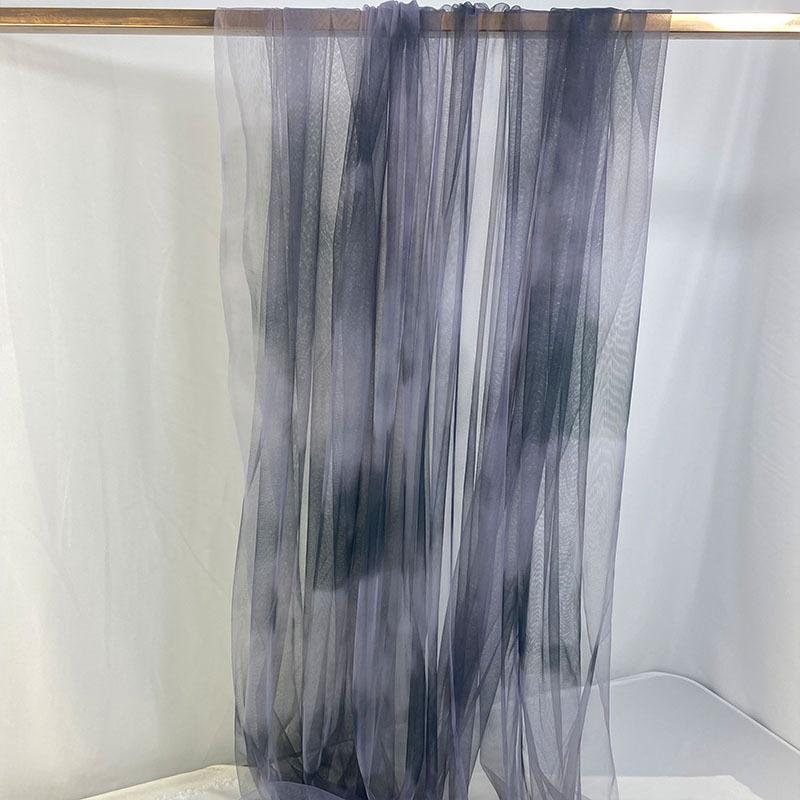 Green Chinese Gauze Cloth Background Decoration Gradient Texture Ink Ancient Style Pavilion Gauze Curtain Mesh Fabric Veil