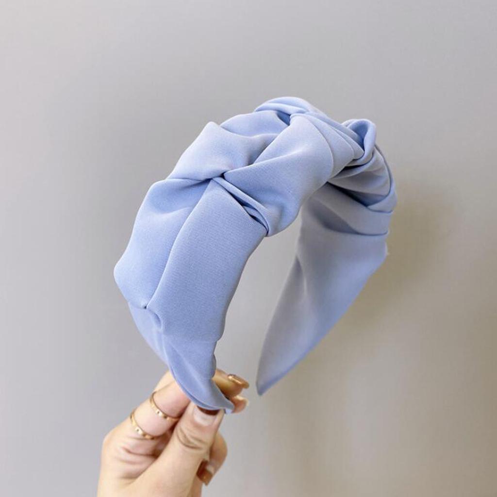 PROLY New Fashion Women Hairband Classic Wide Side Headband Flower Pleated Hairband Casual Hair Accessories Turban