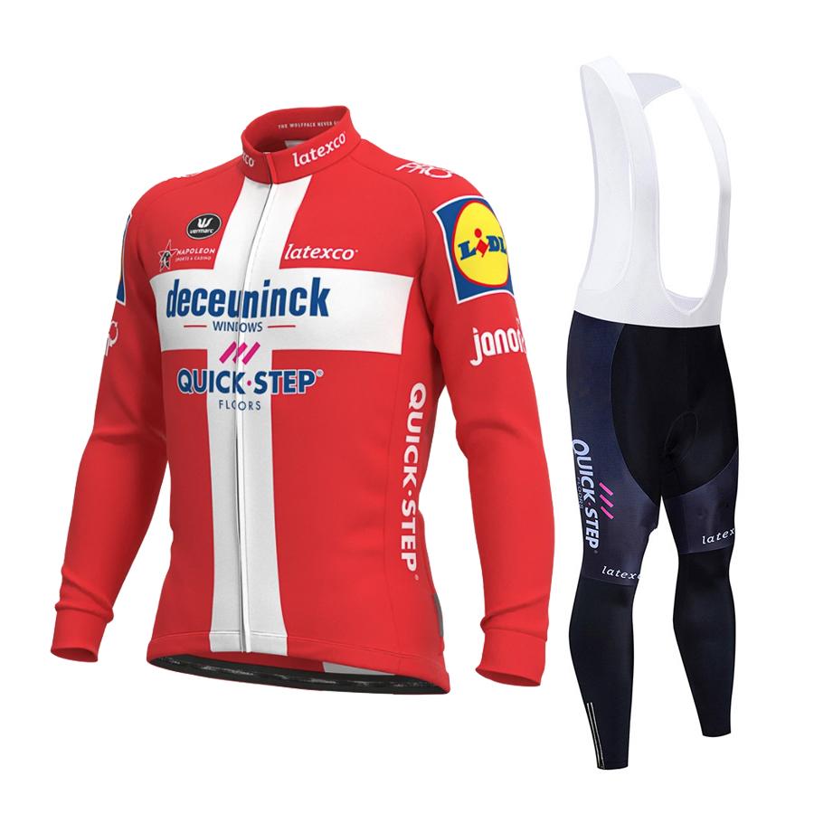 2026 QUICK STEP Pro Cycling Jersey Set Long Sleeve MTB Bike Clothes Wear Bicycle Cycling Clothing Ropa Maillot Ciclismo