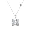 S925 Sterling Silver Rotating Snowflake Cross Clavicle Necklace for Women - High-End Luxury Accessory