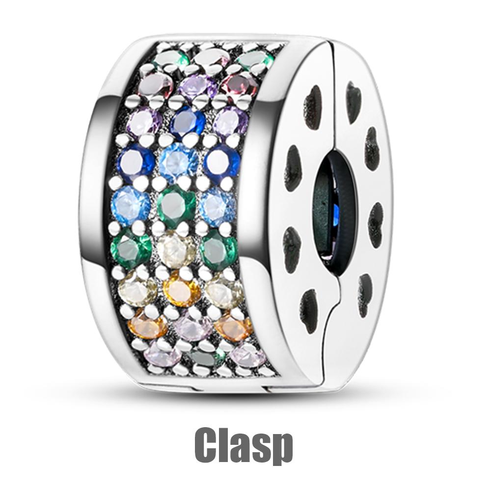 Copper Silicone Spacer Stopper Clip Charms Chamilia Beads Fit Original Bracelet Charms For Jewelry Making Diy Gift Women