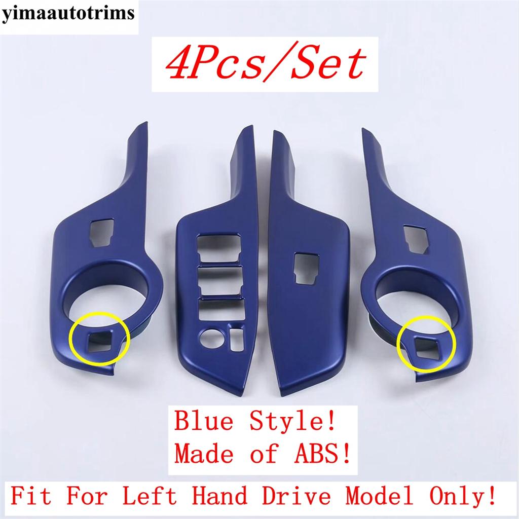 Armrest Window Glass Lift Button Panel Switch Frame Decoration Cover Trim For Toyota C-HR CHR 2016 -  Accessiories Interior
