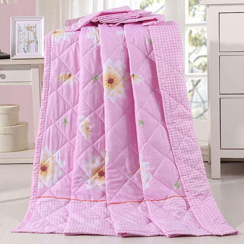 Summer & Autumn Lightweight Quilt: Double and Single Air Conditioning Blanket for Kids, Thin, Machine Washable