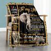 Elephant Envelope Mom Customize Your Name Blanket Lightweight Personalized Blanket Soft & Cozy Suitable for Office Chair Chair Couch Office