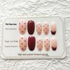 C452 Polka Dot Press-On Nails: Ballerina Tips, Nude Finish False Nail Stickers