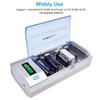 PALO 4 Slots Multifunctional Battery Charger LCD Display Support Mixed Charging for 1.2V NI-MH/NICD AA/AAA/C/D/9V Rechargeable Batteries