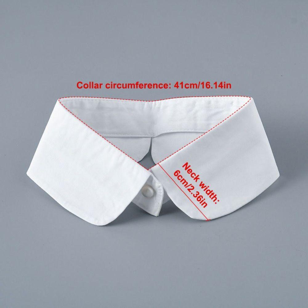 Fashion Detachable Fake Collar White Black Cotton False Collar Lapel Collar Blouse Sweater Shirt