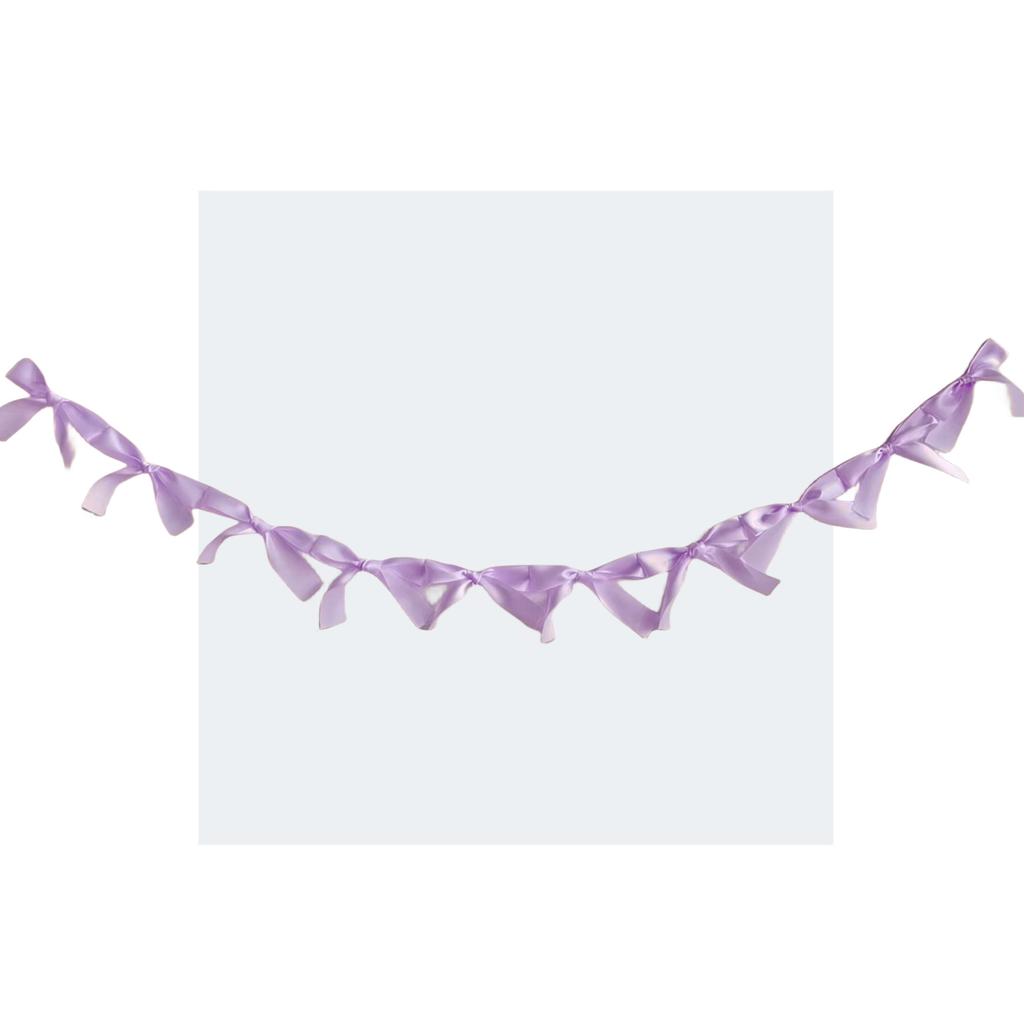 1.8M Pink White Blue Satin Bow Handmade Webbing Hanging Garlands for Birthday Wedding Party Girl Room Girly Heart Decorations