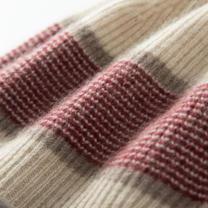 Cashmere Knitted Hat Wool Hat Autumn and Winter New Versatile Knitted Cold Hat Thickened Hat Ear Protection Hat