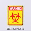 Warning Embroidery Patch Iron On Patches For Clothing Danger Prohibit Sign Embroidered Patches For Clothes Nuclear Marker Badges