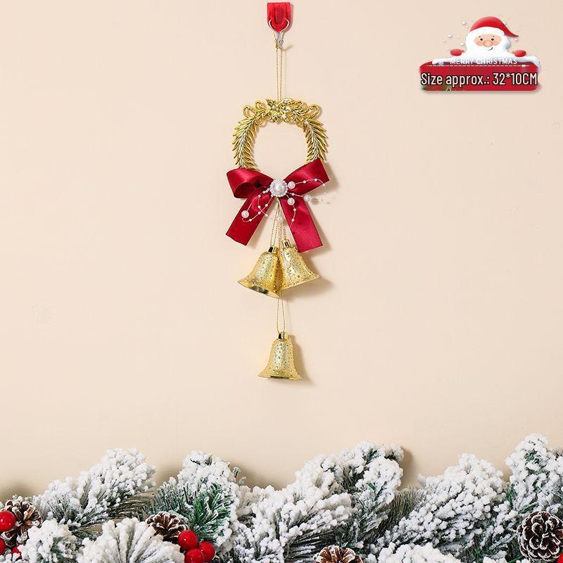 

2025 Різдвяні Дзвіночки Настінна Підвіска: Креативна маленька прикраса-вінок для кімнатних дерев