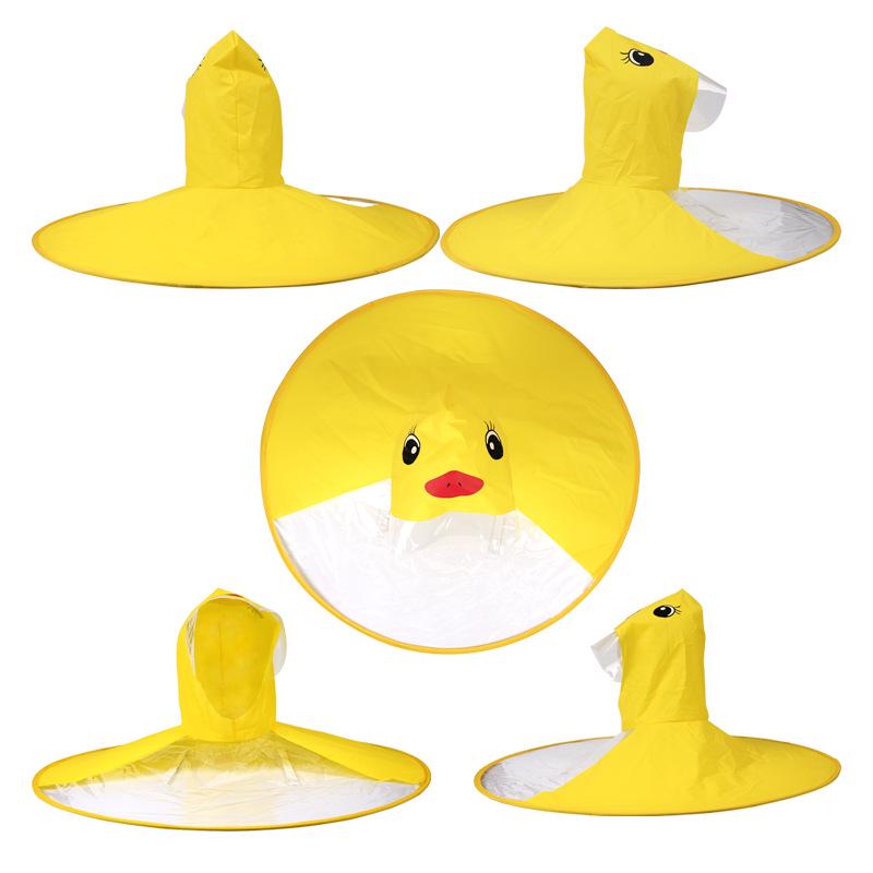 UFO Children Umbrellas Cute Yellow Duck Rain Cover Waterproof For Kids Umbrella Without An Umbrella Handle Baby Umbrella Cap