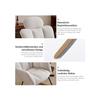 Rocking Chair - MUVOE - Teddy Fabric - White - Contemporary Design - Optimal Comfort