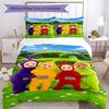 Teletubbies Adventure Bedding Set,Breathable Duvet Cover with Pillowcases,Soft Bed Linen for Bedroom Home Decoration,Perfect Festival Birth