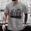 It's Beer O'clock Graphic T Shirt for Men Y2k Clothing International Beer Day Tops Male Drinking Party Streetwear Oversized Tees