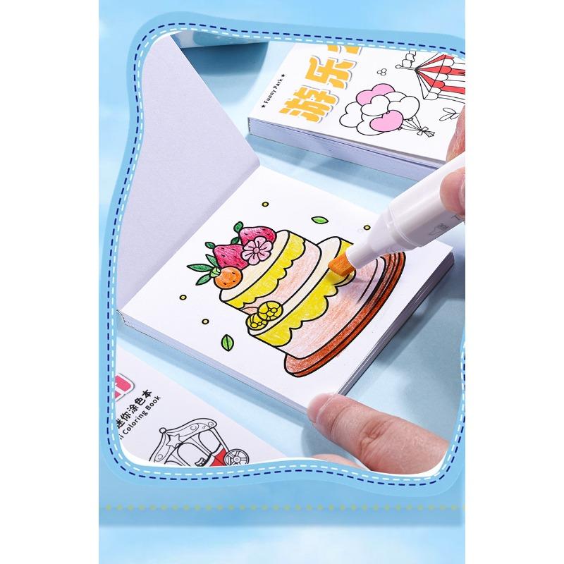 Portable Mini Cartoon Coloring Graffiti Book For Children Drawing Painting