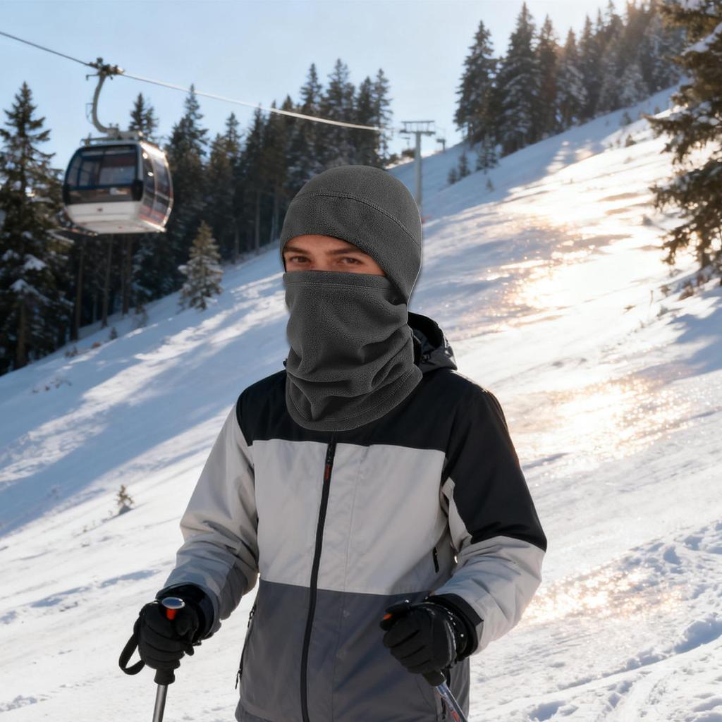 Winter Beanie Hat Scarf Set Windproof Snow Protection Fleece Scarf Face Masque For Snowboarding Commuting Hiking Ice skating