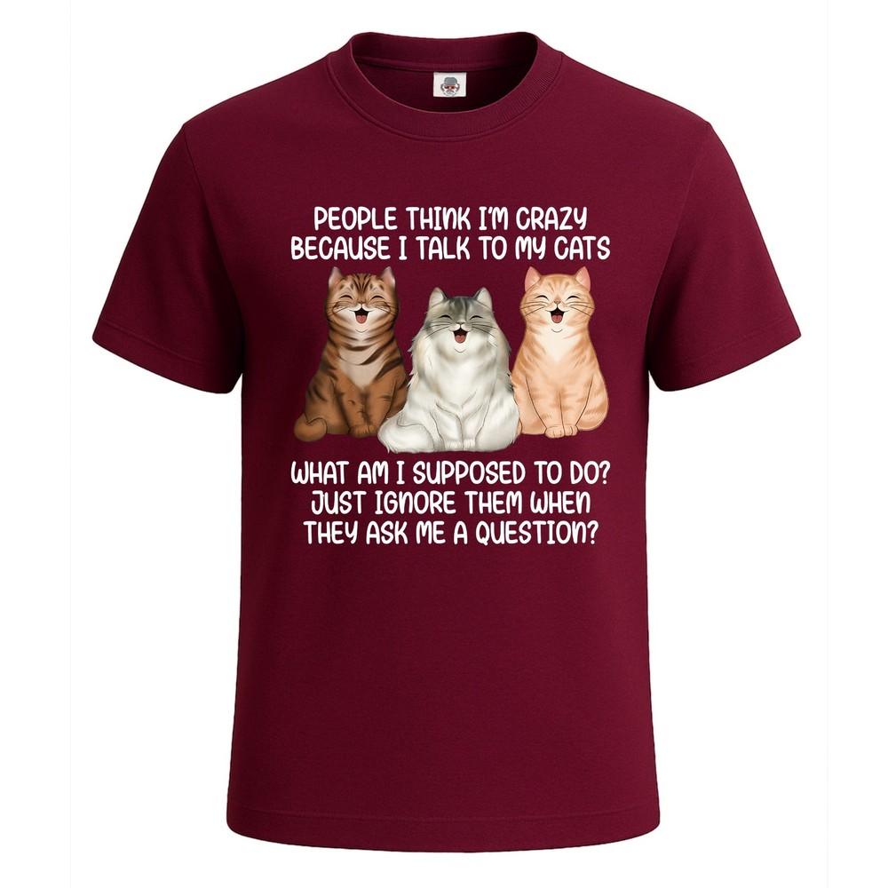 Leute denken, ich bin verrückt, weil grafisches Witz-Herren-T-Shirt lustiges Oberteil