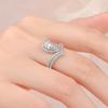 Teardrop Crown Ring Women's 1ct Moissanite PT950 Platinum - Teardrop Coronation Design, 1ct Sparkle, Daily Elegant Jewelry