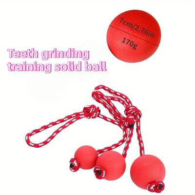 1pc Indestructible Rubber Dog Chew Ball - Perfect for Cleaning Teeth & Keeping Your Dog Entertained!