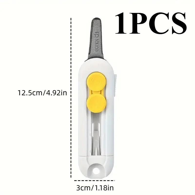 

1/2PCS Magnetic Mini Box Cutter, Retractable Blade, Portable Letter Opener & Paper Cutter, Durable ABS Material