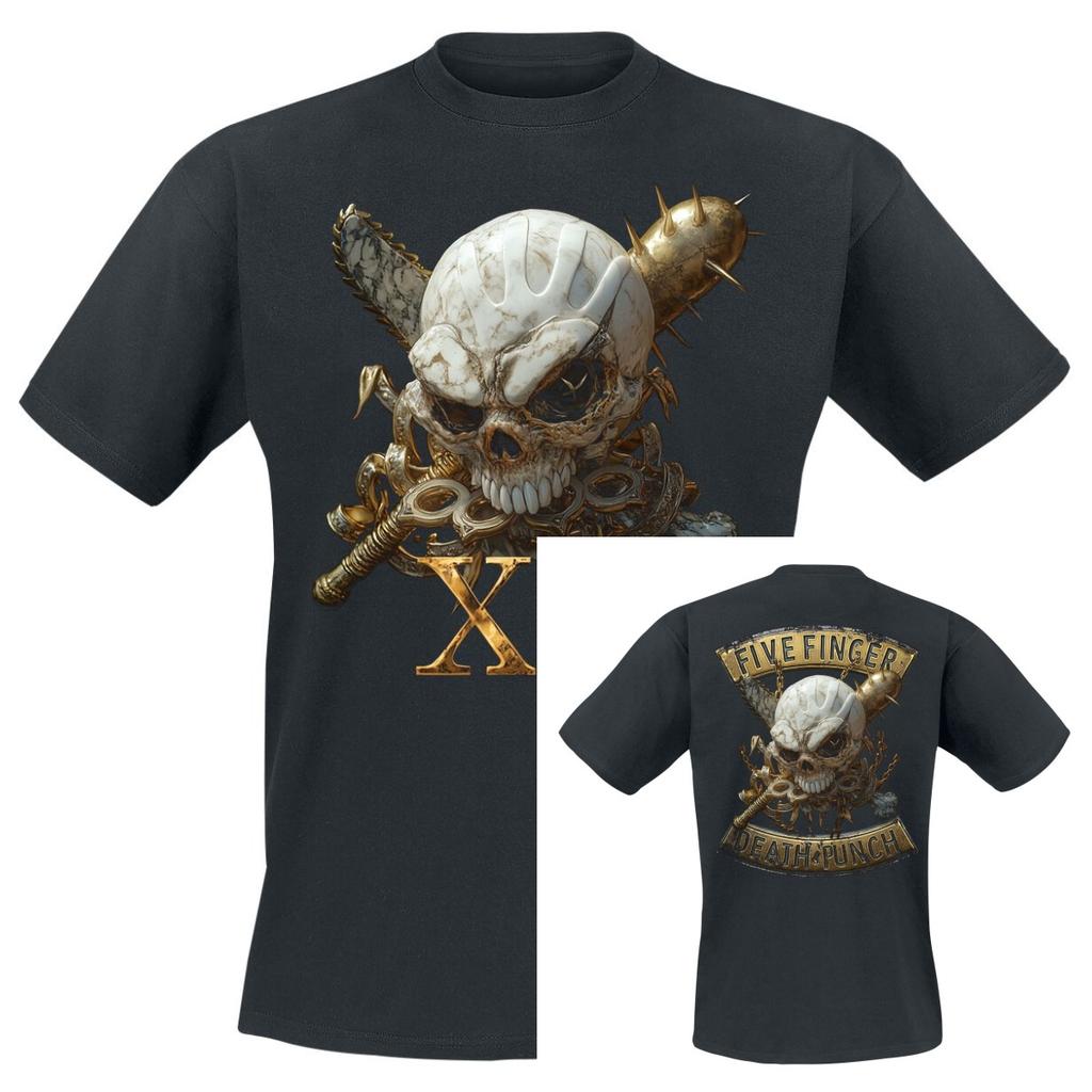 Rare Summer Five Finger Death Punch Graphic Cotton Band Shirt Unisex Summer Short Sleeve Fashion Brand Tee Luxury Casual Vintage