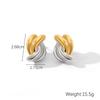 Yori 2025 New Gold Silver Mix Color Geometric Stainless Steel Earrings Waterproof and Hypoallergenic Summer Party Jewelry