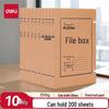 Deli Kraft Paper File Boxes, 20mm Spine (10 Pack)