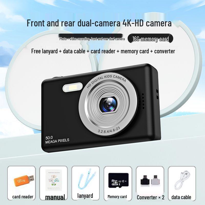 CCD Digital Camera for Students - High-Definition, Retro, Compact for Travel and Campus Use