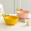Cream-Style Fruit Serving Plate Reusable Ceramic Fruit Bowl Ceramic Fruit Plate  Desktop Decoration