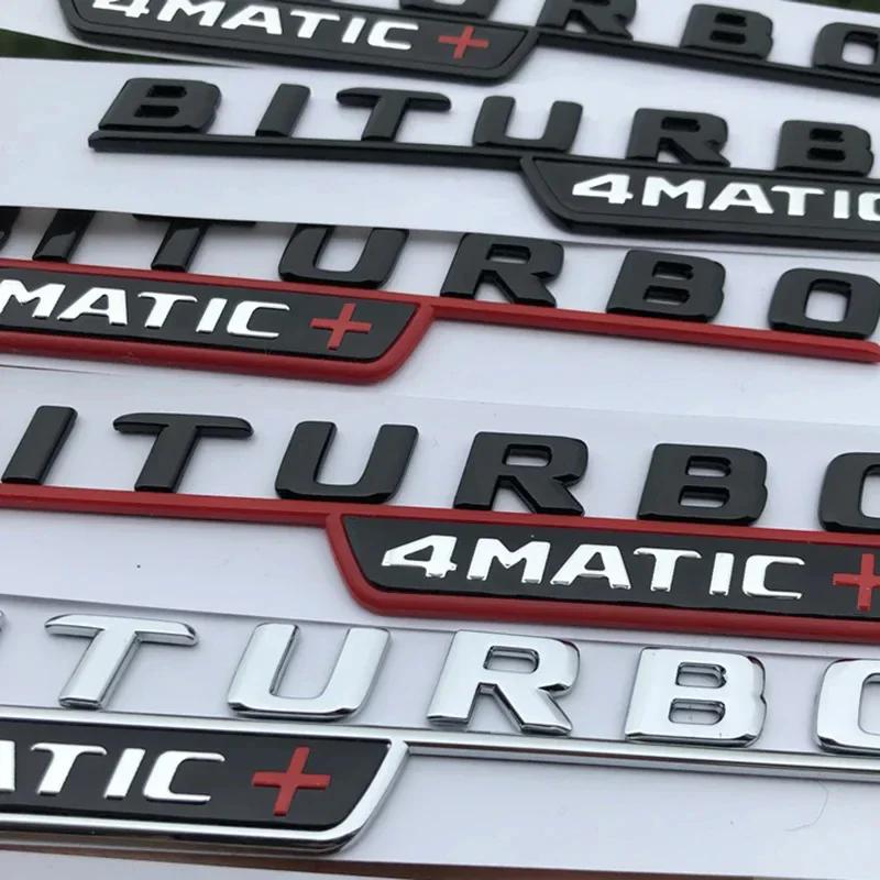 3D Car Fender BITURBO 4MATIC+ Badge Emblem Stickers