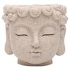 Zen Buddha Head Faux Stone Flower Pot for Garden Ornaments and Potted Plants