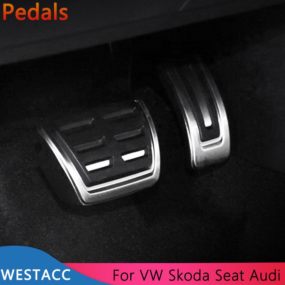 Car Gas Brake Pedals Cover for VW Golf 7 8 Passat B8 Tiguan Jetta Polo Up Skoda Octavia Kadiaq Superb for Seat Ibiza