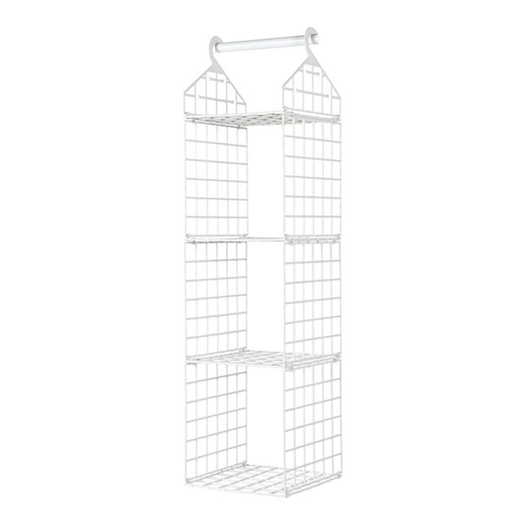 2/3/4/5 Tier Folding Closet Organization Shelves Multi-Purpose Checkered Clothes Rack For Home Bedroom