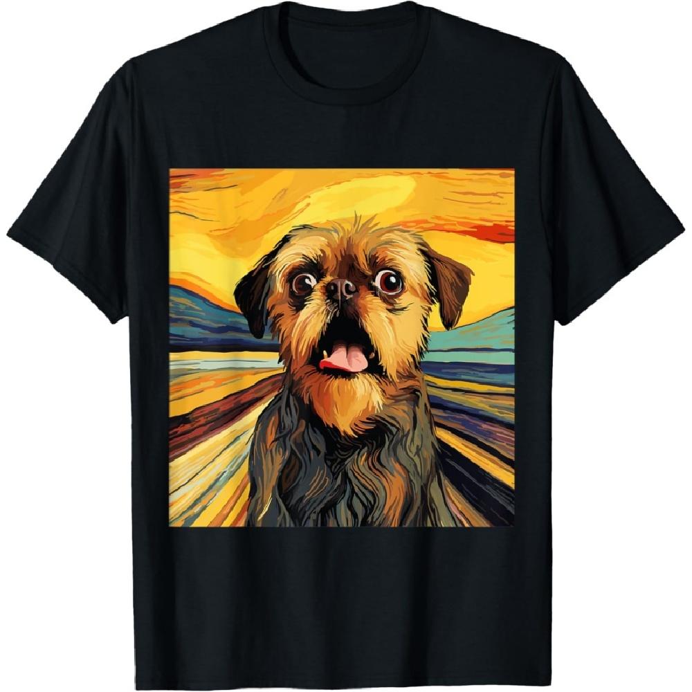 

Brussels Griffon The Scream For Dog Mom Dog Dad T-Shirt for Men Women Kids XXXXXL чорний