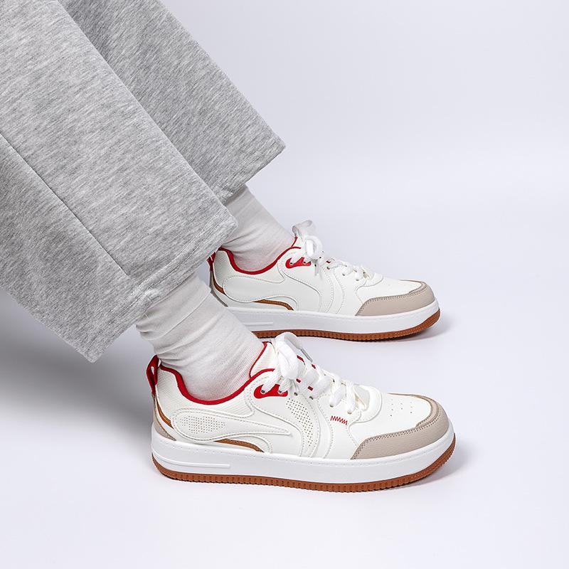 Global red and white thick baseplate shoes ZHQ-HY918 summer new popular shoes men's original niche white shoes