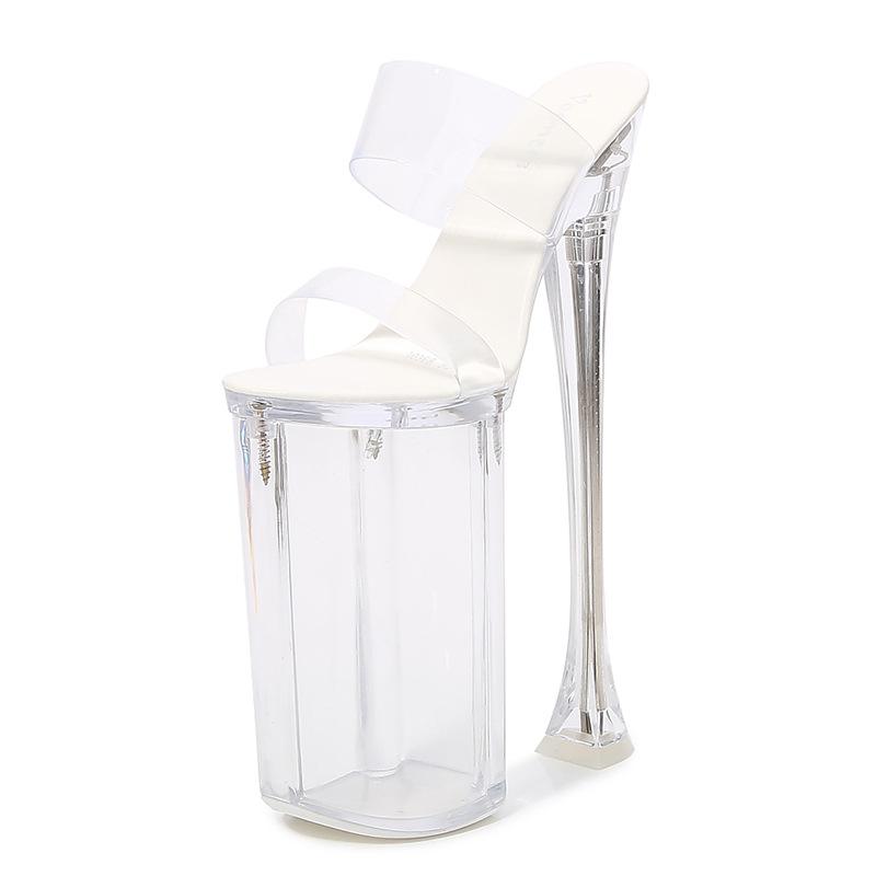 Fashion Hate The Sky-high Nightclub Super High Heels 26CM Car Model Slippers Dwarf Catwalk Shoes, Pole Dancing Shoes