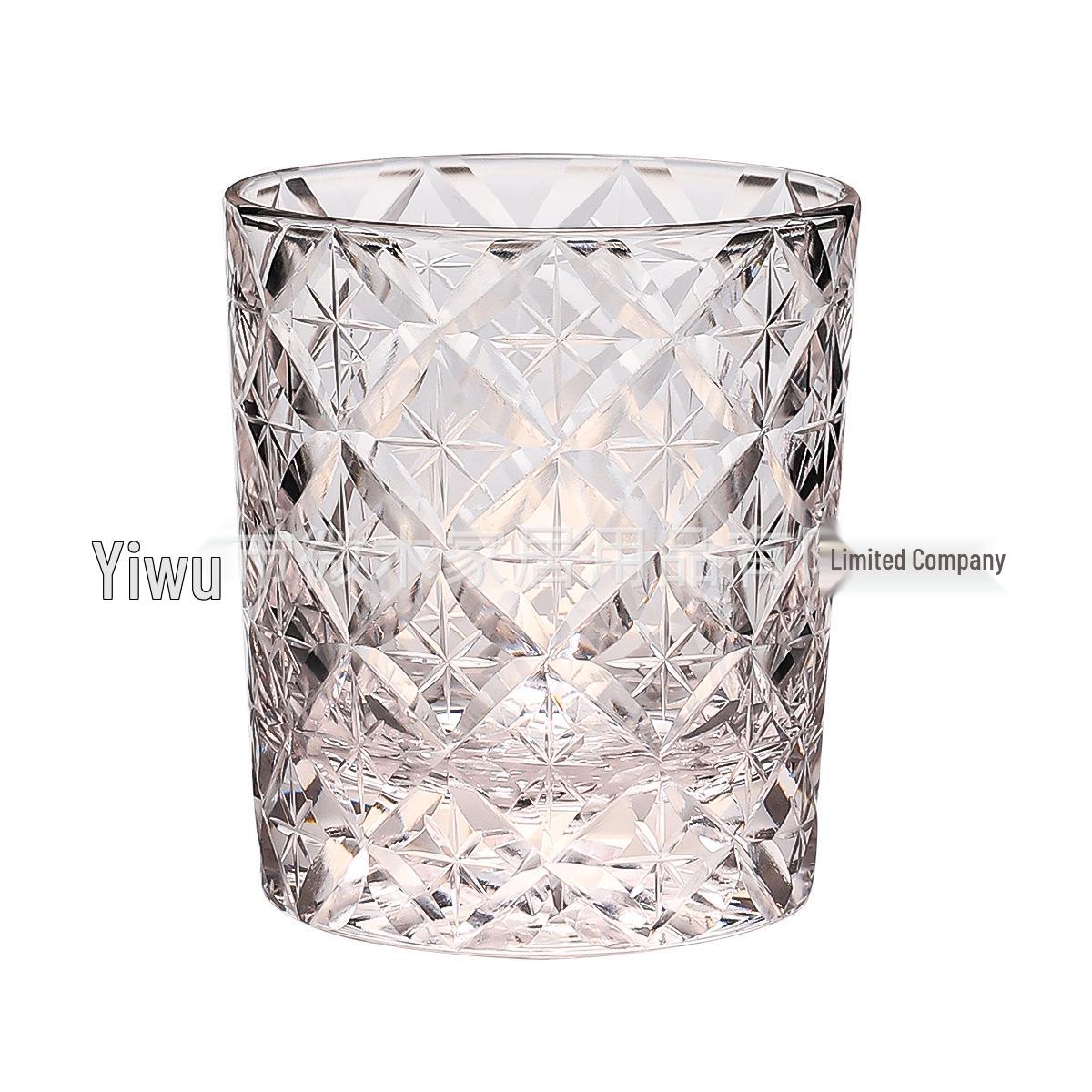 Qibao Edo Kiriko Luxury Hand-Carved Crystal Whiskey Glass