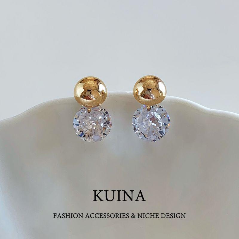 

Small Crystal Stud Earrings for Women Niche Design Sterling Silver Earring/Pin 2025 New Best Selling Fancy Unique Ear Rings Picture Color