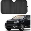 Windshield Sunshade - Foldable Reflective Sun Visor for Car - Protects Vehicle from Sun Heat and UV Rays, Keeps Interior Cool - Best Blocks Visor
