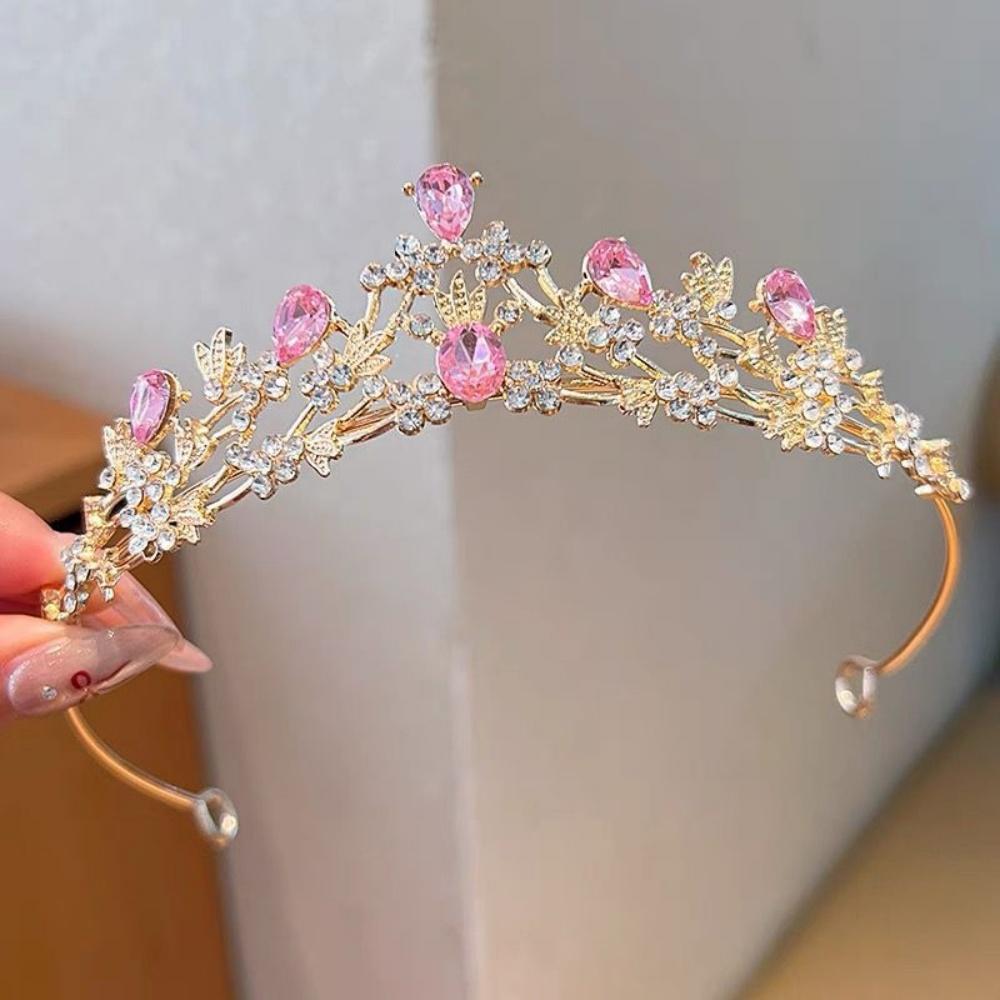 Neues Erwachsenen-Kinder-Kristallkronen-Haarband Damen Mädchen Kopfschmuck Abschlussball Haarschmuck Hochzeitsfeier Braut Kopfschmuck Zubehör