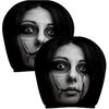 Ghost Face Car Headrest Cover, Funny Scary Face Head Rest Cover for Car | 2 Piece Automotive Scary Face Seat Protector, Fully Surrounded Funny Head