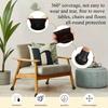 4pcs New Black Silicone Chair Leg Floor Protector with Wrapped Felt Bar Stool Chair Leg Furniture Leg Feet Protection Cover