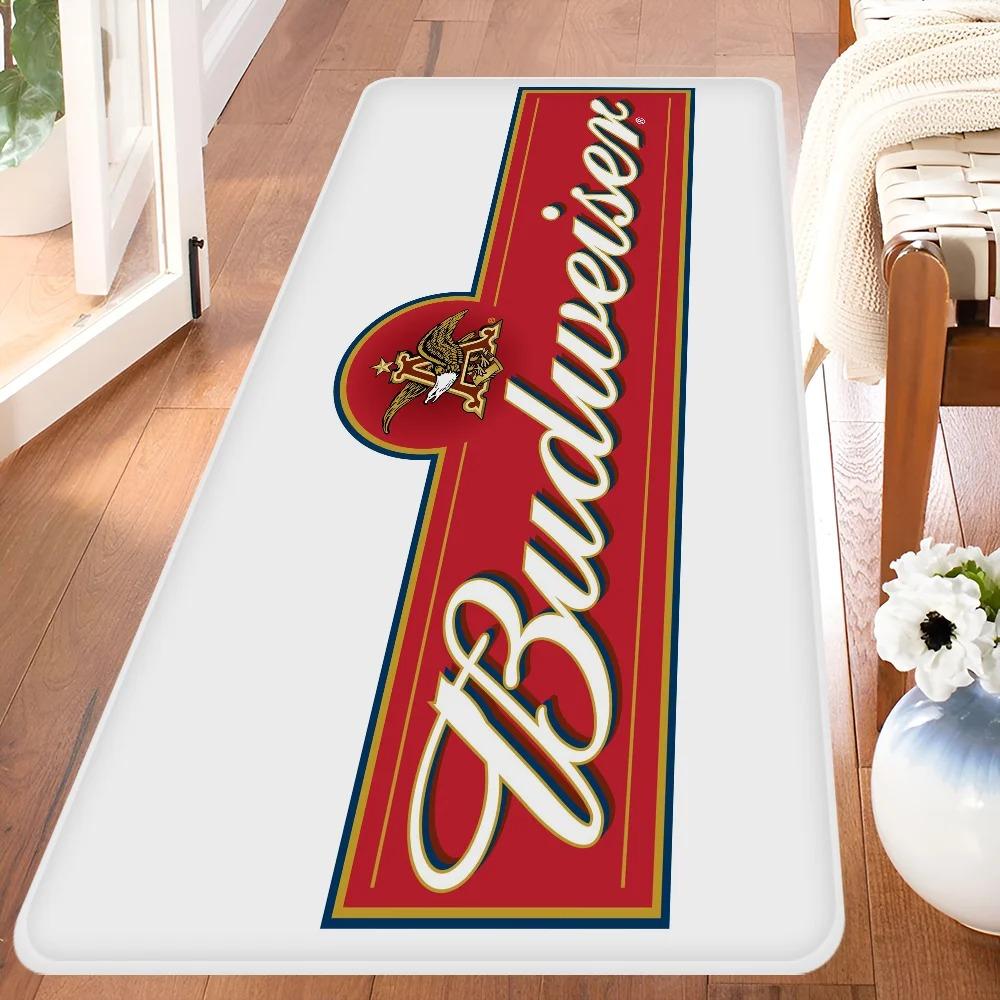 King of Beer B-Budweiser Carpet Living Room Sofa Bedroom Balcony Door Mat Kids Room Home Decoration Anti-Slip Large Area Rug