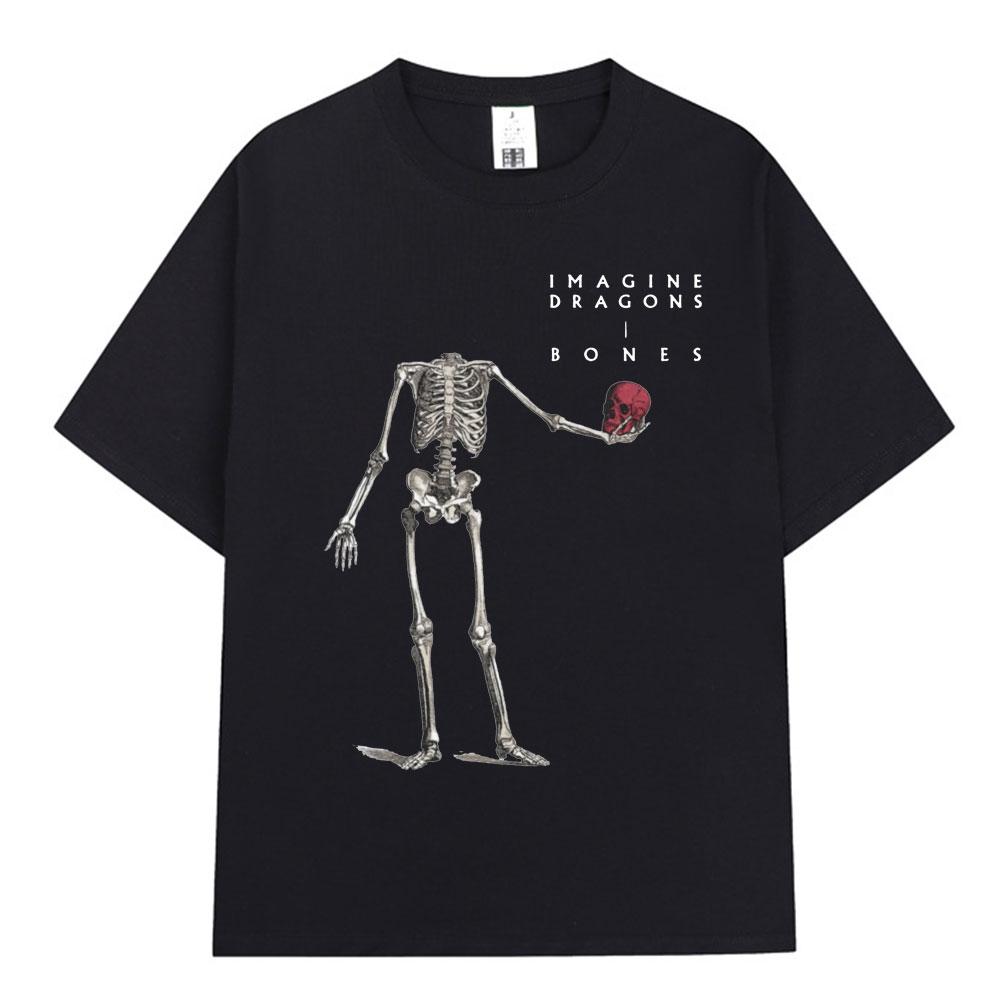 Summer Adult Imagine Dragons Loom World Tour Rock Band Tshirt Cartoon Dragon High Quality 100 Cotton Mens Women Shortsleeved