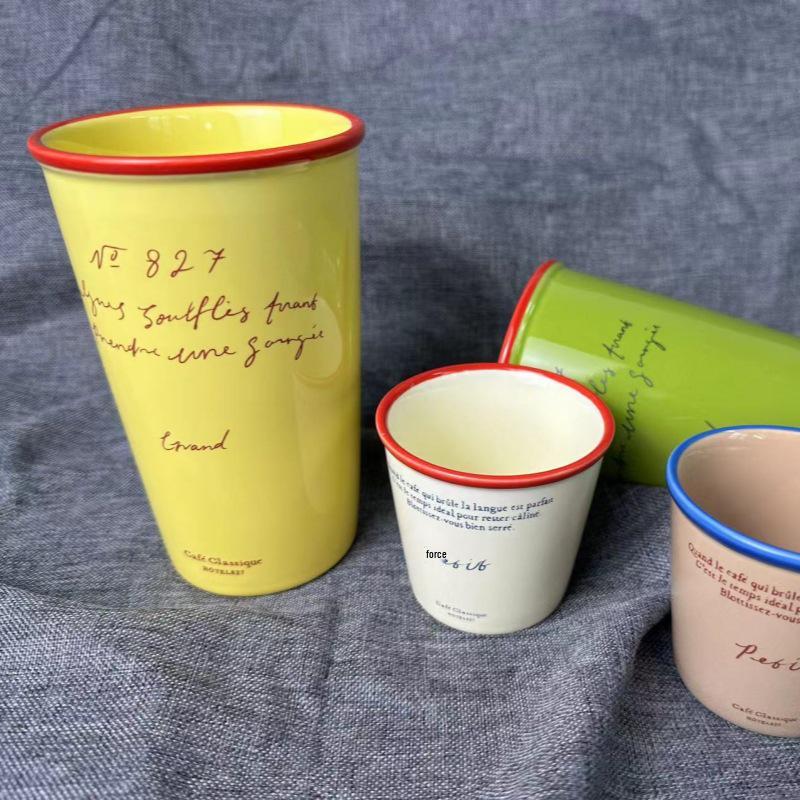 Korean-Style Ceramic Handheld Cup: Stylish and Functional for Office, Dorm, or On-the-Go Use