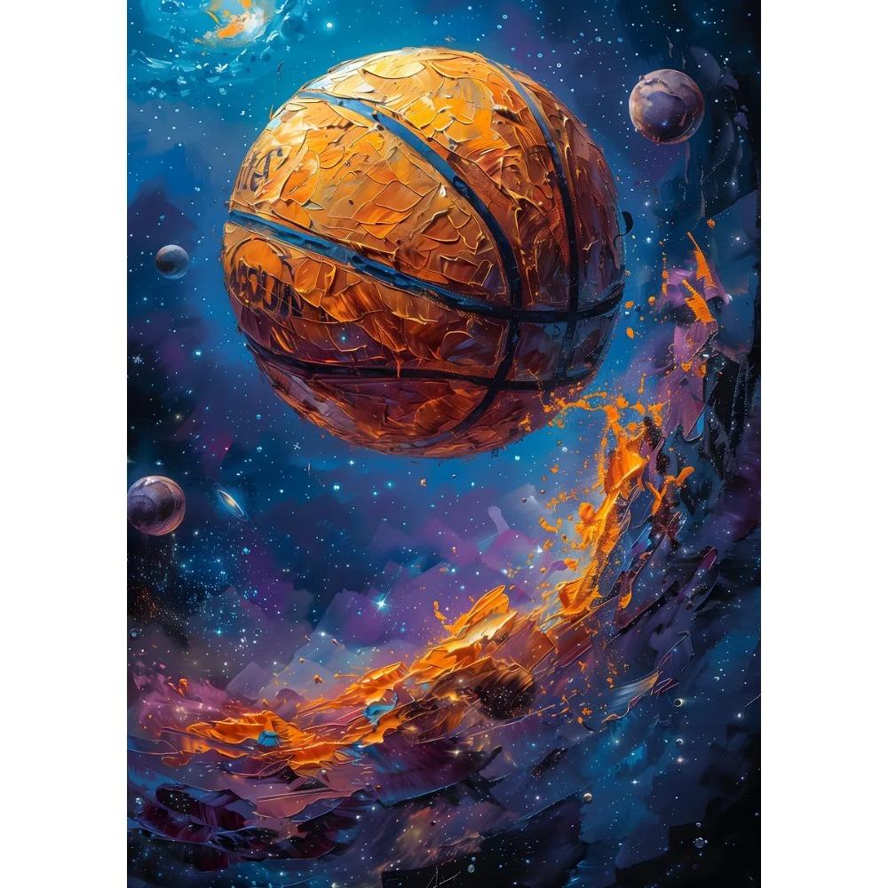 Vibrant Astonishing Basketball Landscape Posters Cool Space Basketball Modern Prints Canvas Wall Pictures Home Living Room Decor