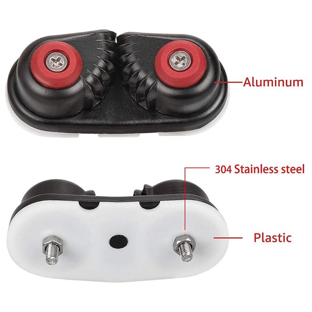 Black Nylon Aluminum Alloy Cam Cleats Fairlead Rope Gripper for Marine Sailing Accessories for Ships Sailboats