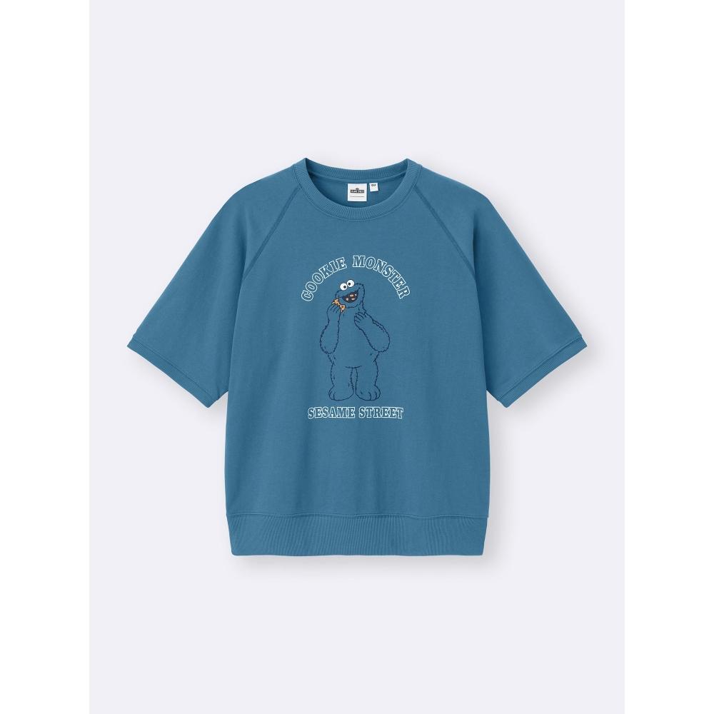 Gu By Uniqlo Sweat Tee  5 Sleeve  Sesame Street